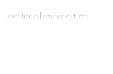 l carnitine pills for weight loss