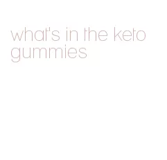 what's in the keto gummies